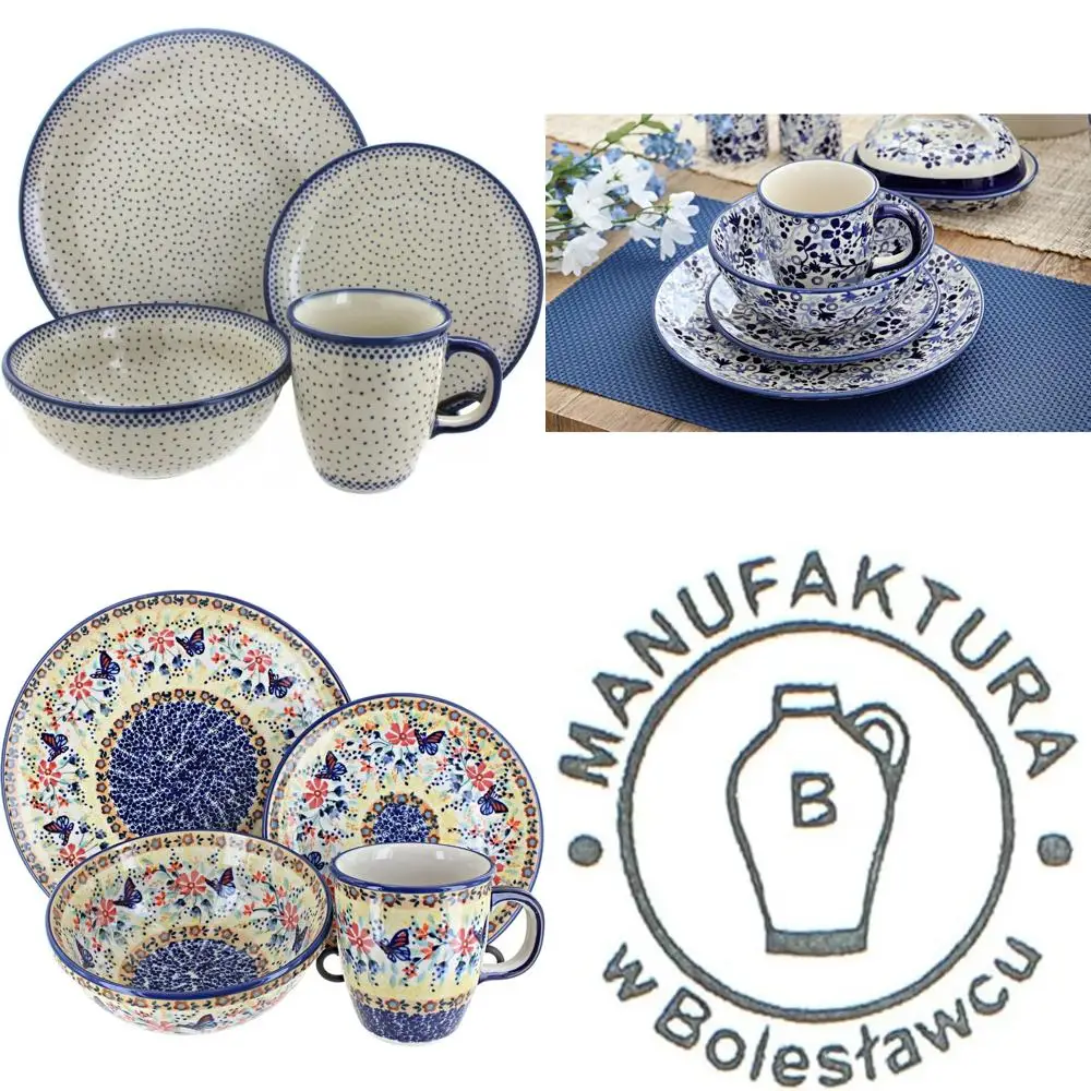 

Обеденный набор в маленький горошек из 16 предметов — 4 набора места — идеально подходит для повседневного использования и повседневного использования в столовых условиях