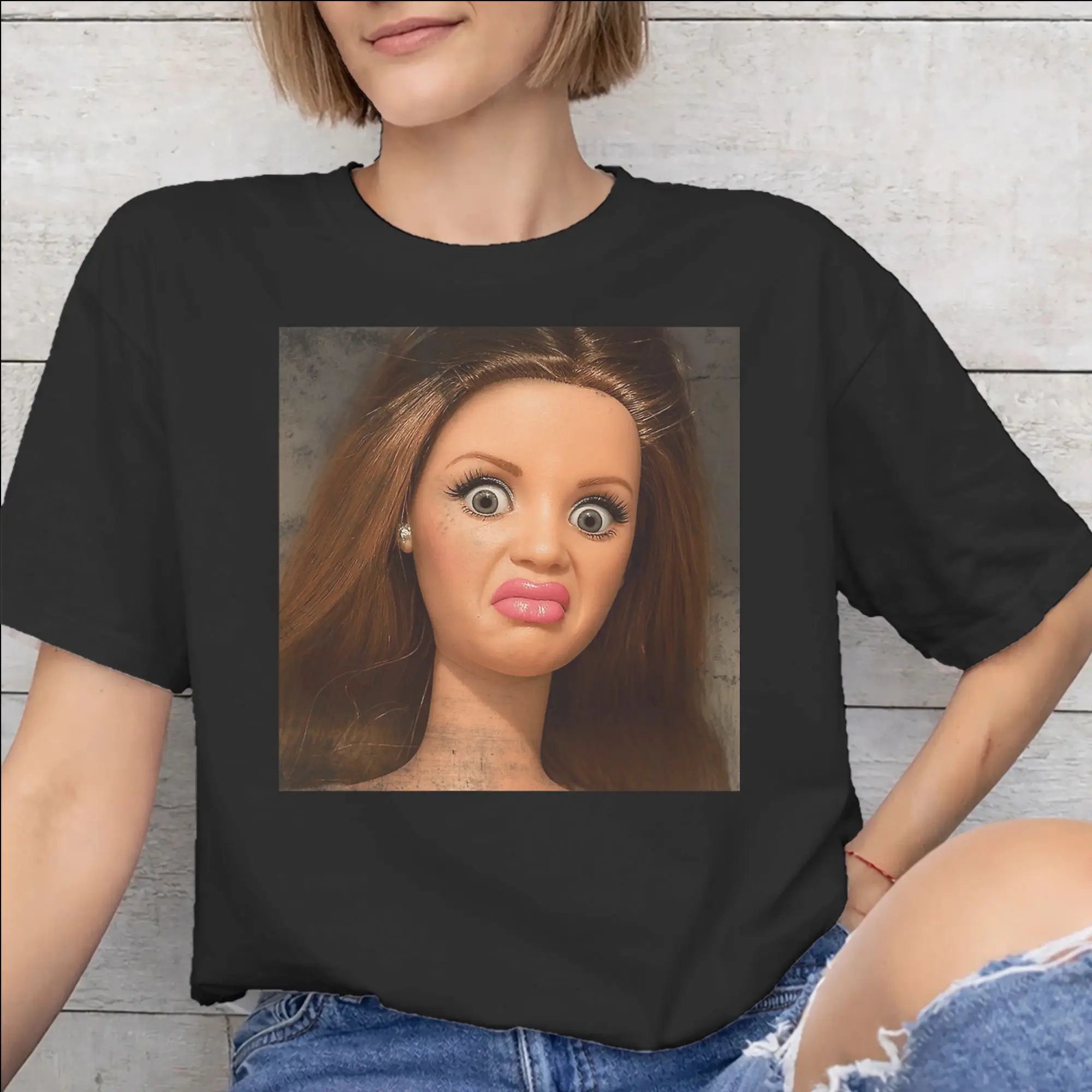Men Women Printed  Disgusted FACE Meme  Tee T Shirt Cotton  T-shirts Clothing