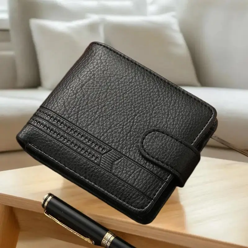 (Sommer6) Minimalistische Geldbörse aus PU-Leder, einfarbig, für Herren, Münztasche, Kartenhalter, lässig, einfach, Geldklammer, Ausweistasche, Geburtstagsgeschenke