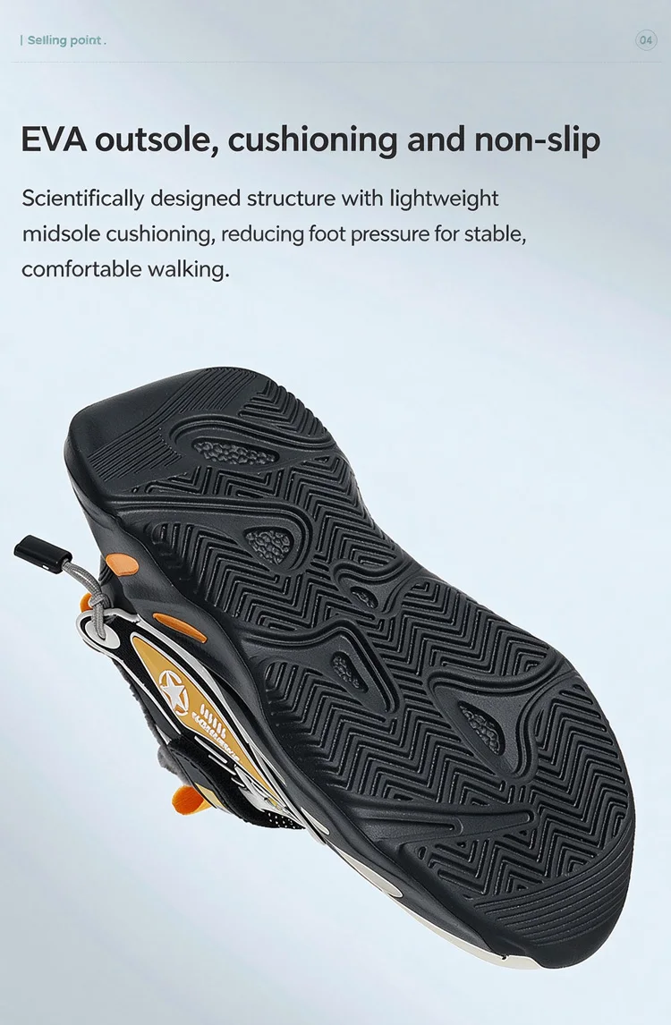 Leichte, mit Fleece gefütterte Winter-Sneaker für Kinder, Jungen und Mädchen, warme, rutschfeste Freizeitschuhe für den Außenbereich, bequeme Sportschuhe für Kinder. – Detail 10
