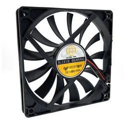 S1201512HB 120mm 15mm Slim Computer PC Cooling Fan,120X120X15mm DC 12V Sleeve Bearing 0.42A High Speed CFM Cooler