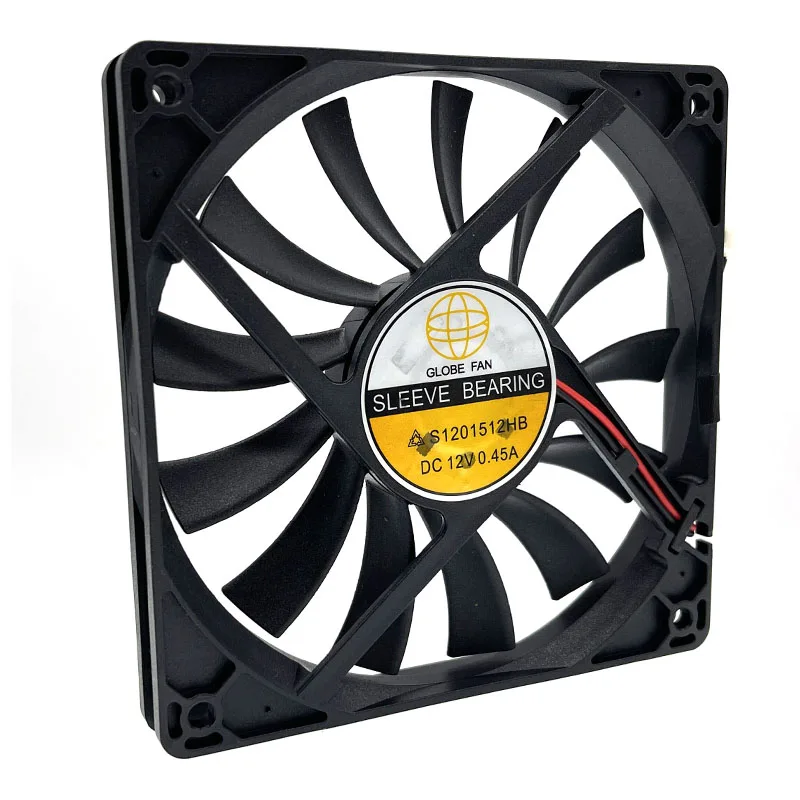 S1201512HB 120mm 15mm Slim Computer PC Cooling Fan,120X120X15mm DC 12V Sleeve Bearing 0.42A High Speed CFM Cooler
