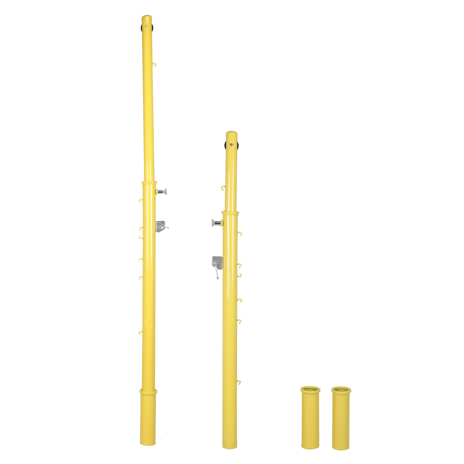 

Многофункциональная регулируемая стойка для бадминтонной сетки и волейбольной сетки с креплением в грунт, 6 уровней высоты от 1,5 м до 2,4 м, для взрослых, стадионов и садов