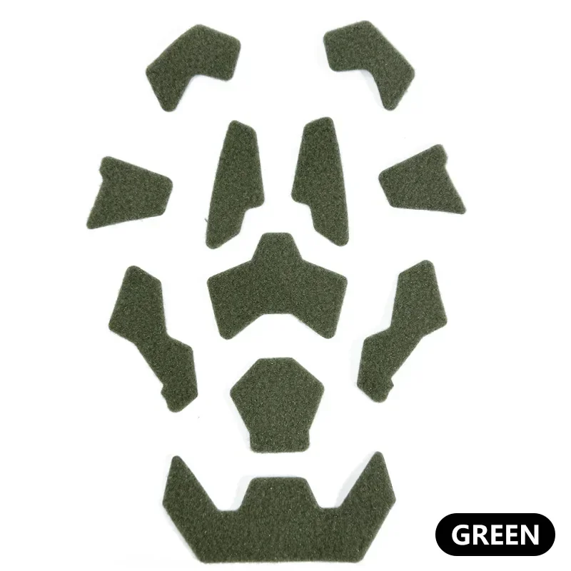 11PC Tactical FAST Helmet Patch Set - No Drill Adhesive Hook & Loop Stickers for Super High Cut Helmets