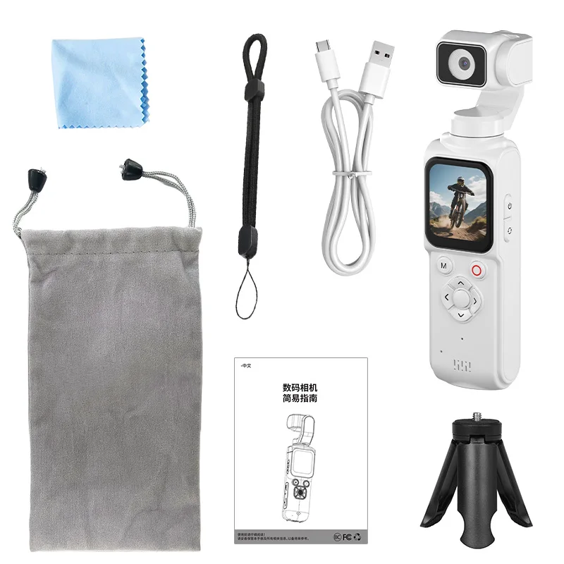 4K Ultra One-tap WiFi Pocket Gimbal Camera 330° Automatic Tracking Rotation Sports Camera Handheld Stabilizer with Smart Beauty