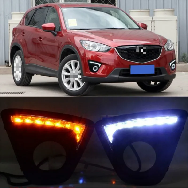 LED DRL Daytime Running Light Fog Lamp 12V Car Running Lights for Mazda CX5 CX-5 2012-2016