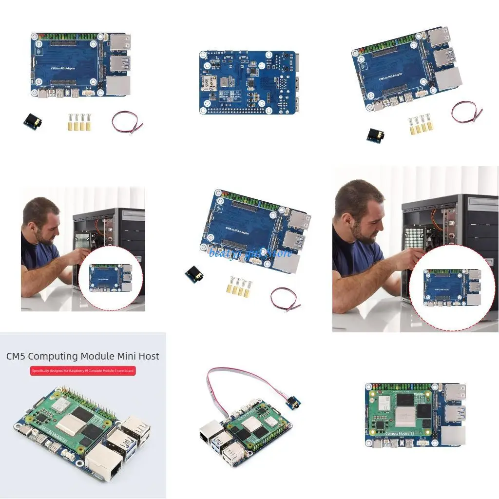 Tablero expansión C7AB con puerto sonido micrófono USB RJ45 Gigabit Ethernet Development