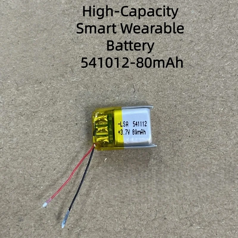 541012 501012 Polymer Lithium Battery 80/50mAh 3.7V Smart Wearable Battery for Bluetooth Earbuds