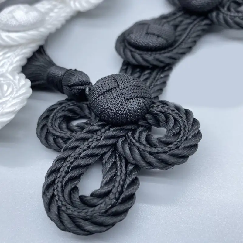 

N7YE Chinese Knot Fringe Button Cardigan Buttons Knot Fastener Suit Invitation Gift Box DIY Handmade Clothing Accessory