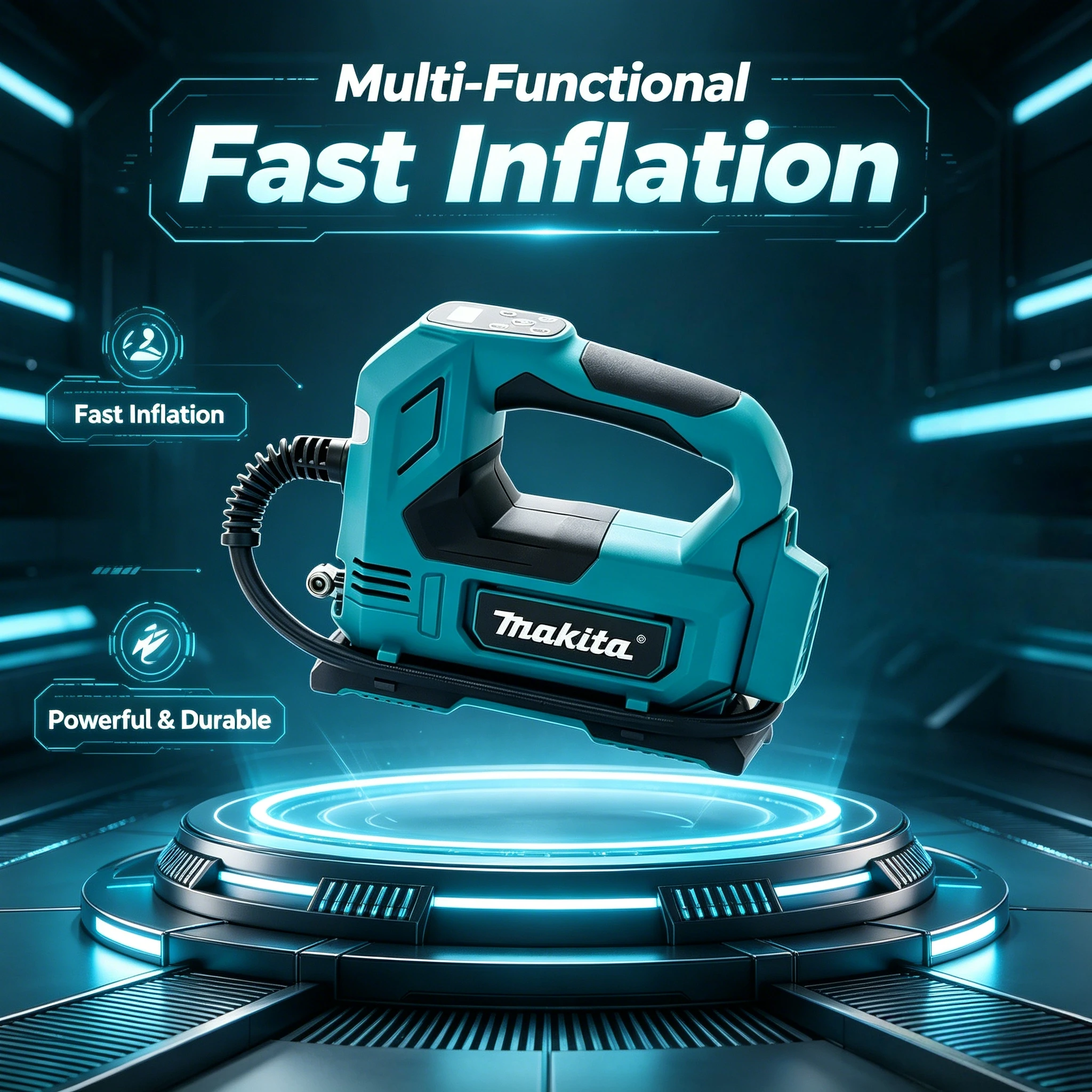 Makita DYS59 18V Cordless Air Pump Automatic Tire Inflator Handheld Compressor（tool only）