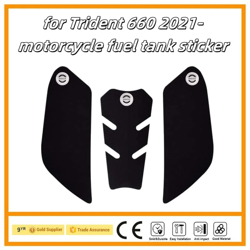 

Motorcycle Sticker Tank Non Slip Tank Traction Side Pad Protective Decal for Trident 660 2021-new