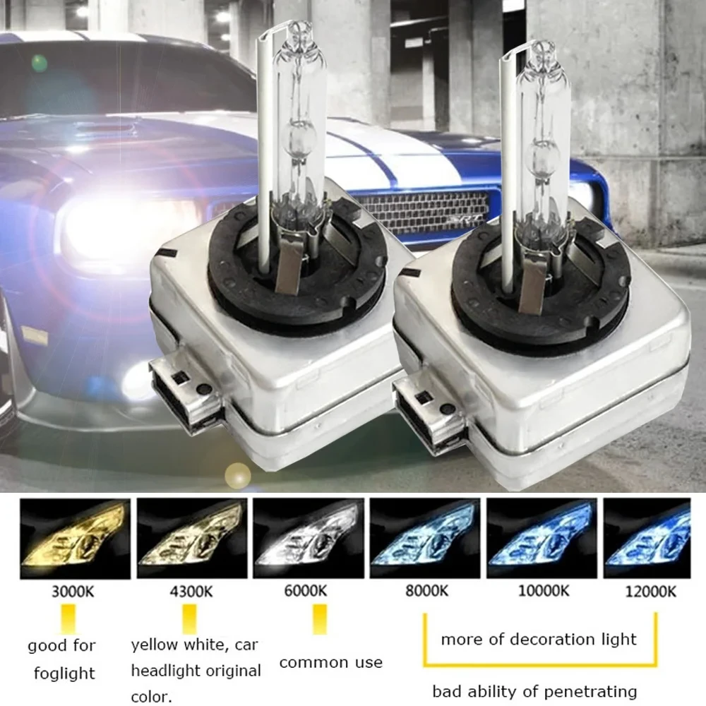 

1Pair Xenon 35W 12V D1S D1R 4300K Warm White Hid Headlamp 6000K 8000K 12000K Retrofit Xenon Bulb Fog Lamp Accessories