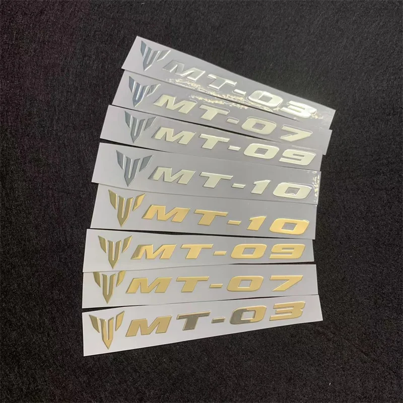 2pcs MT Motorcycle Metal Sticker For YAMAHA Mt-03 Mt-07 Mt-09 Mt-10 Motorcycle Personalized Sticker MT Logo Decorative Refit