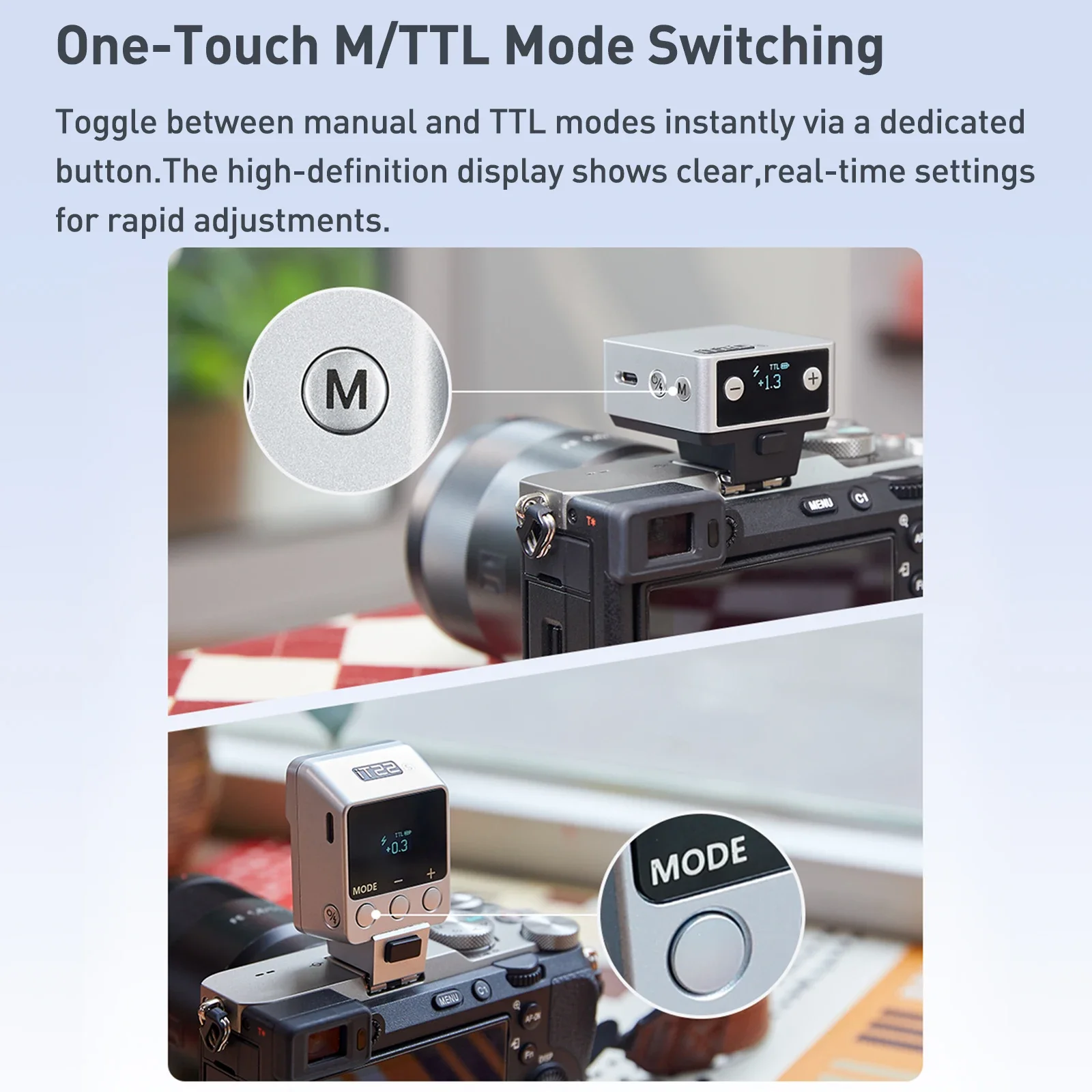 Godox iT20 iT22 TTL Mini Flash C/N/S/F/O Компактная настольная вспышка для Sony для Canon Nikon Fuji Olympus Panasonic