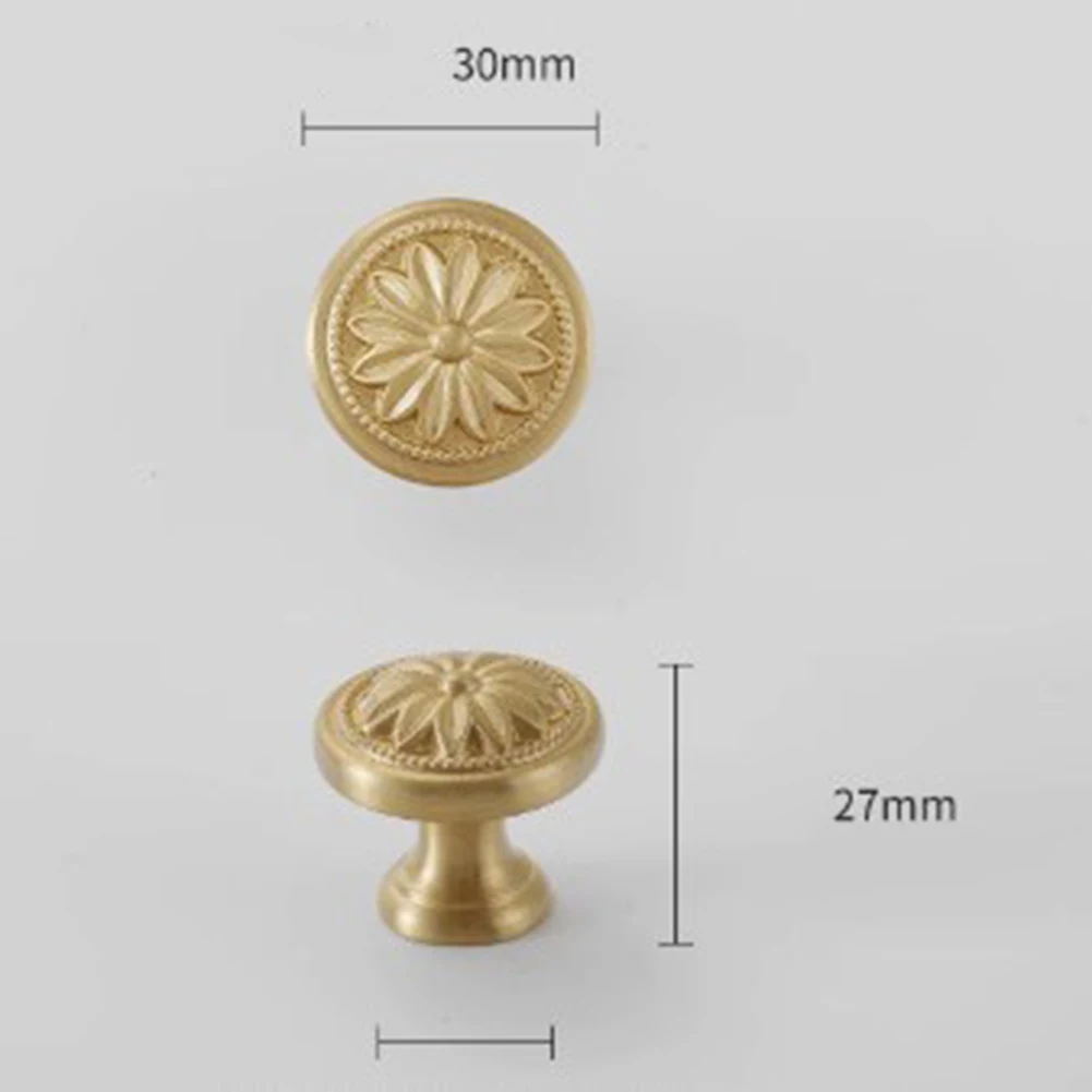 30mm Diameter Gold Cabinet Knobs for Home Renovation Dressers Wardrobes Storage Cabinets Aluminum Alloy Pulls Set of 12 Pieces