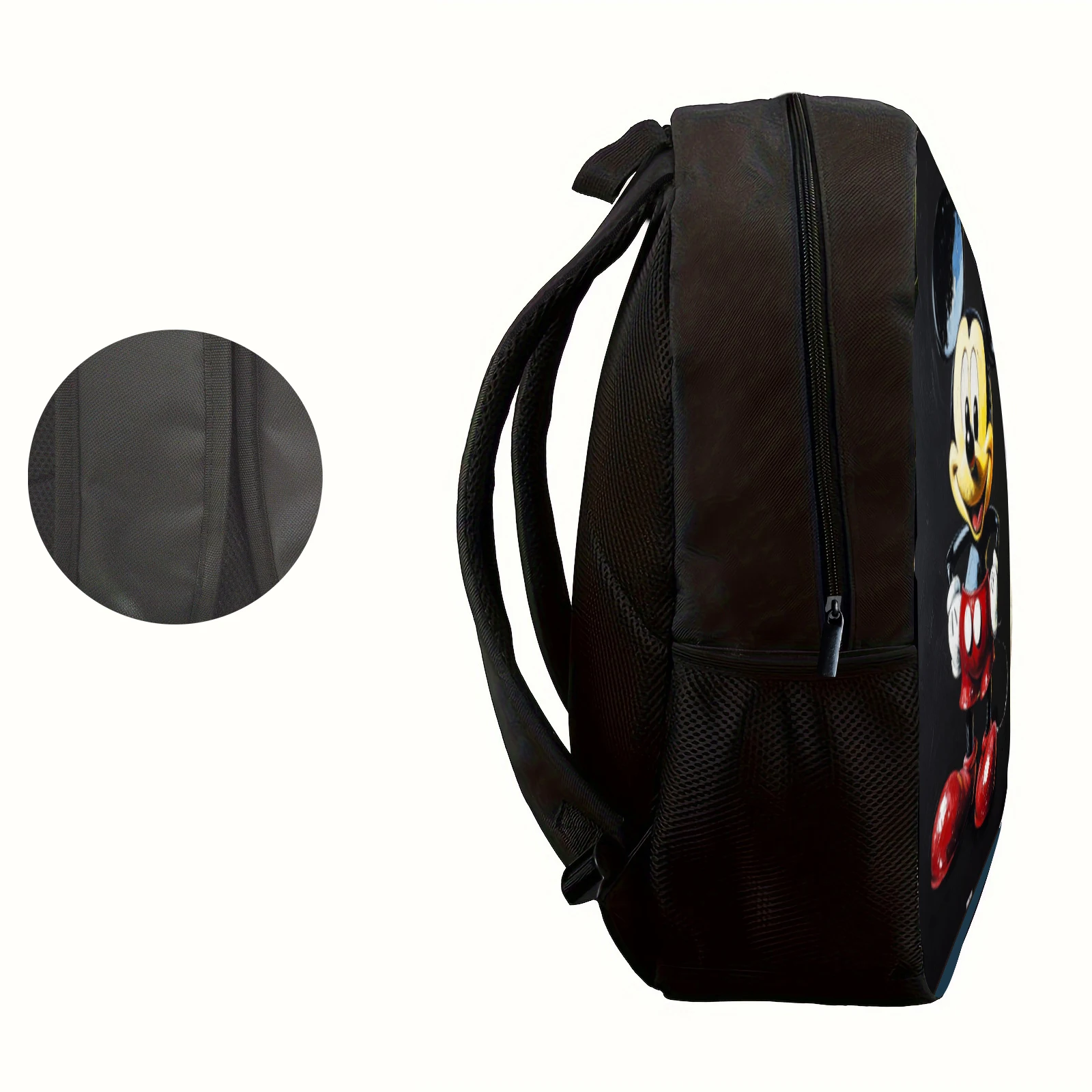 1pc printed backpack with Mickey paint texture, student backpack, gift, suitable for daily use during travel and commuting