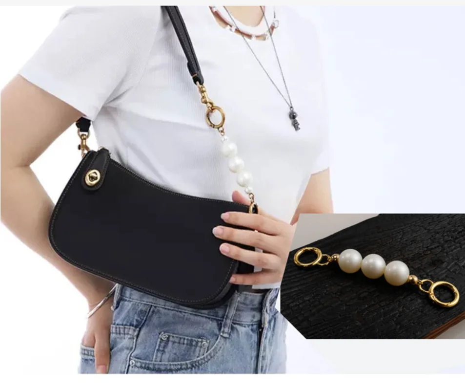 Cherry Keychain Bag Pendant Shoulder Strap Extended Bag Strap Extended Pearl Chain Crossbody Accessories Delicate Pendant