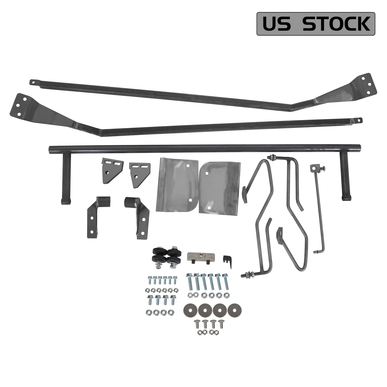 

For 1953-1956 Ford F100 F-100 Hood flip Tilt Combo Kit Stainless Steel Rubber