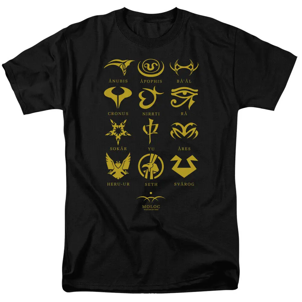 Stargate SG1 Goauld Characters T Shirt Licensed Sci Fi TV Alien Show Black