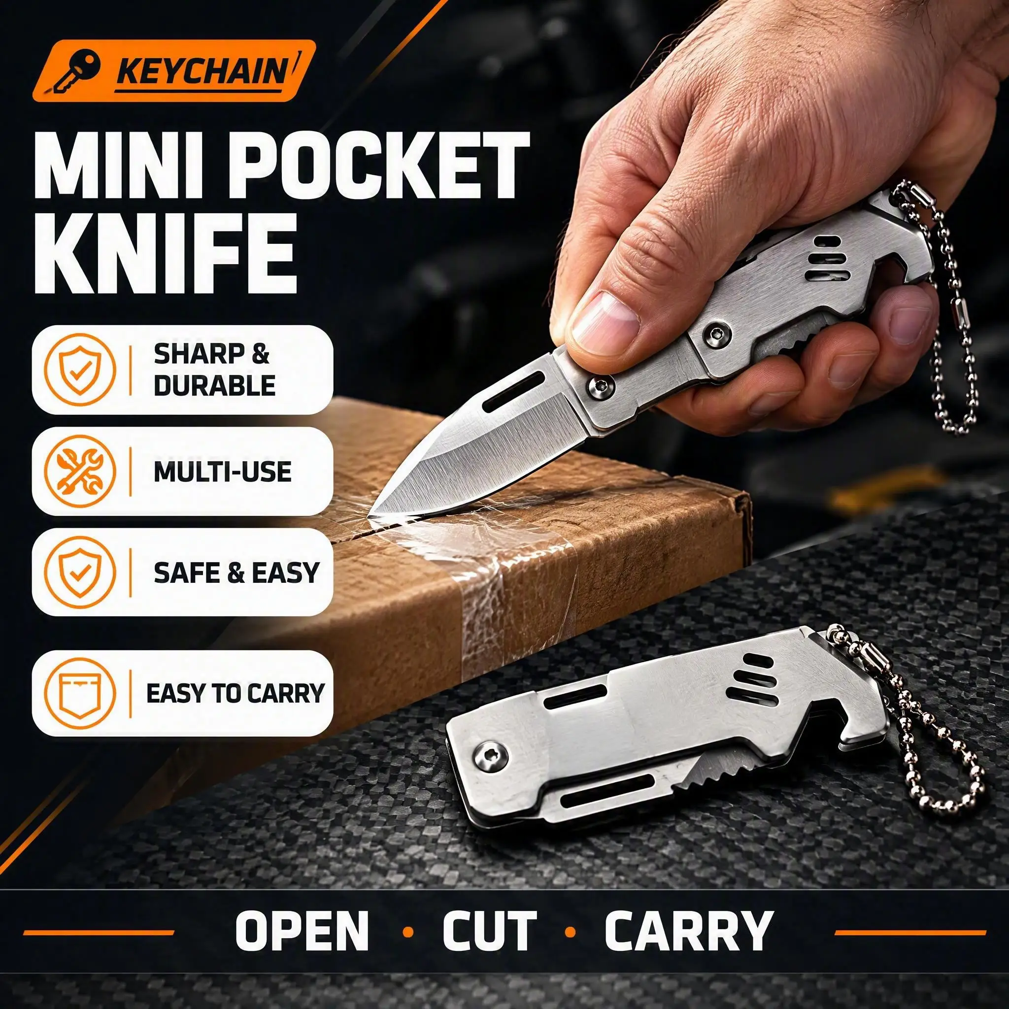 Mini Cannon Knife, Sharp & Durable, Compact & Portable, Multi-Functional, for Package Opening & Cutting, Safe & Easy to Use