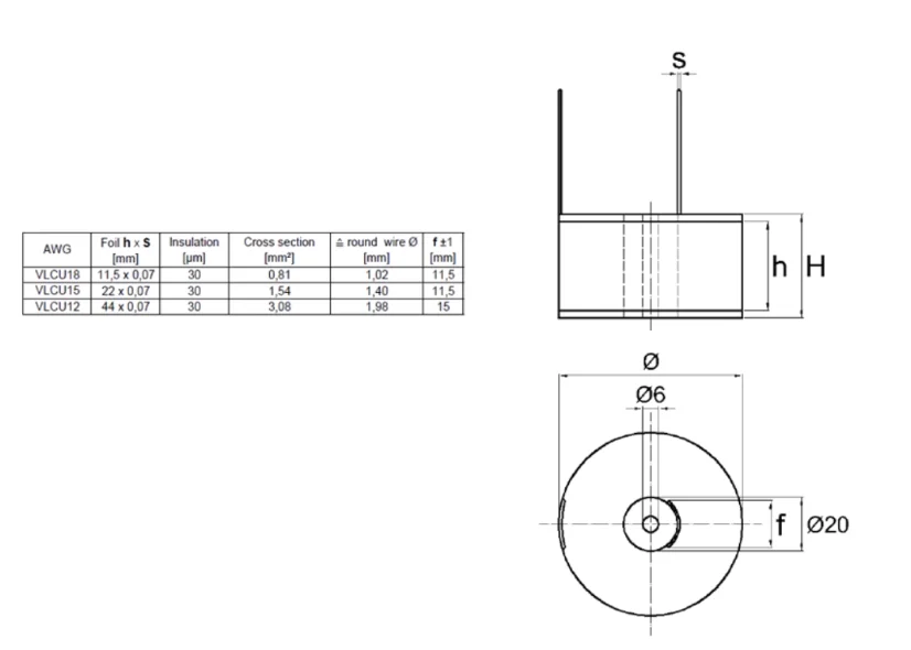 Mundorm-rollo de papel de aluminio de cobre VLCU18, divisor de Inductor de 0,07-10mh, serie 18AWG, 0,1mm, original alemán, 2 unidades por lote, envío gratuito