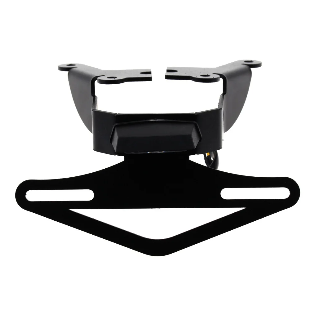 SV650 オートバイ LED ライト リア ナンバー プレート ブラケット、リア テール ライト ナンバー プレート フレーム アクセサリーに適しています。