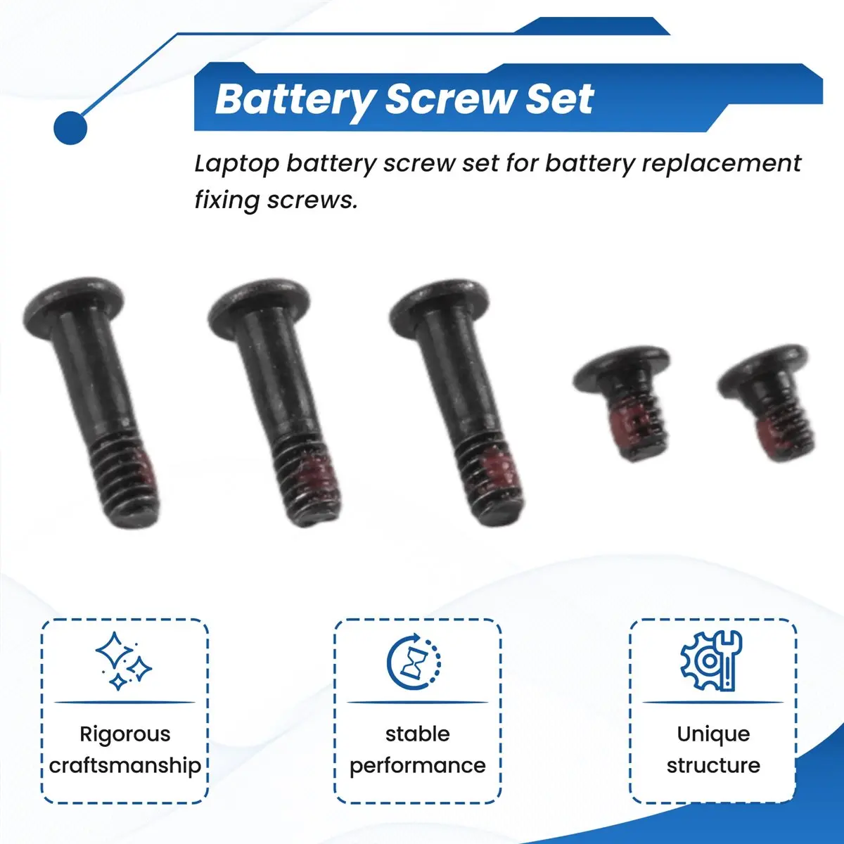 A46U Laptop Battery Set for Air A1369 A1466 A1370 A1465 Battery Replacement Fixing Screws