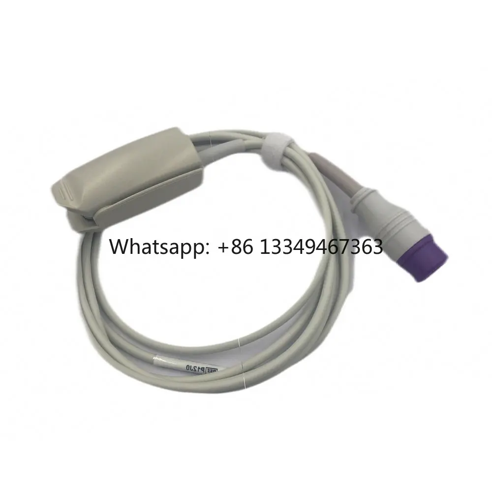 

Fast shipping round 12-8pin reusable spo2 sensor adult finger clip spo2 sensor for Mindray T5 Bulk Order