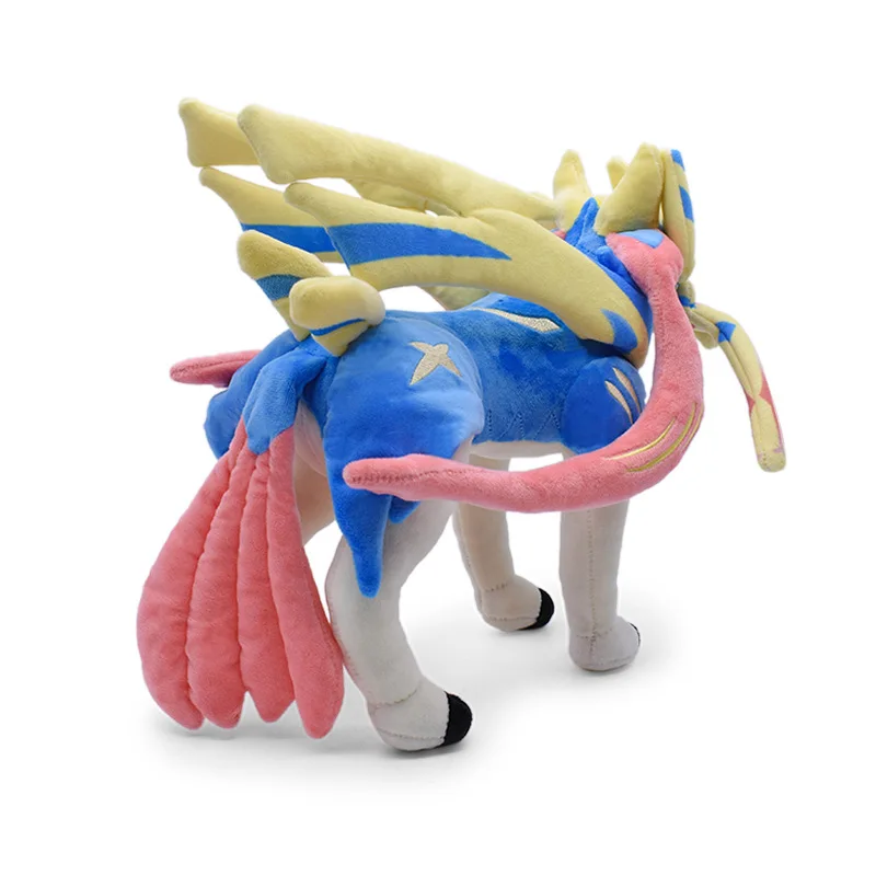 Pokemon Peluche Spada e Scudo Peluche Zacian Zamazenta Dauntless Shield Intrepid Spada Farcito Bambola Fantastico Regalo di Natale per Bambini