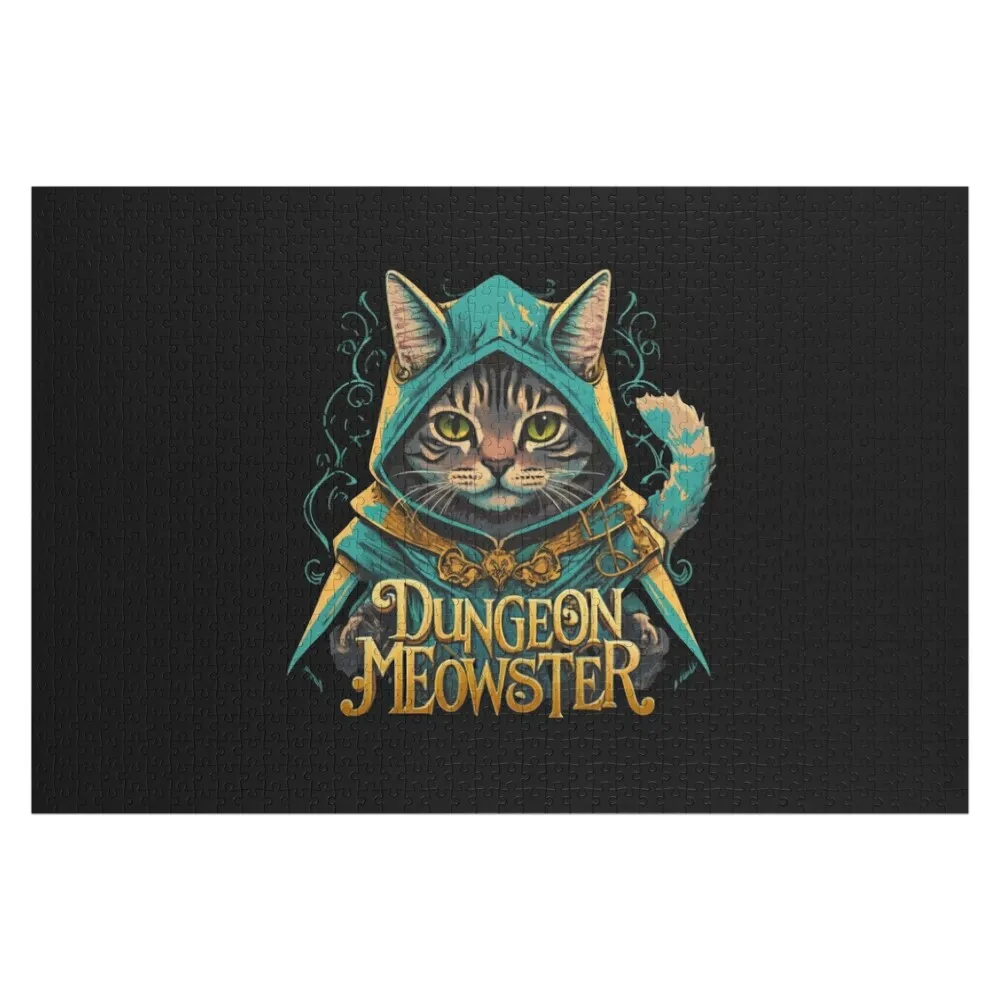 Dungeon Meowster Jigsaw Puzzle Wood Photo Personalized Photo Personalized Gifts Customized Photo Puzzle