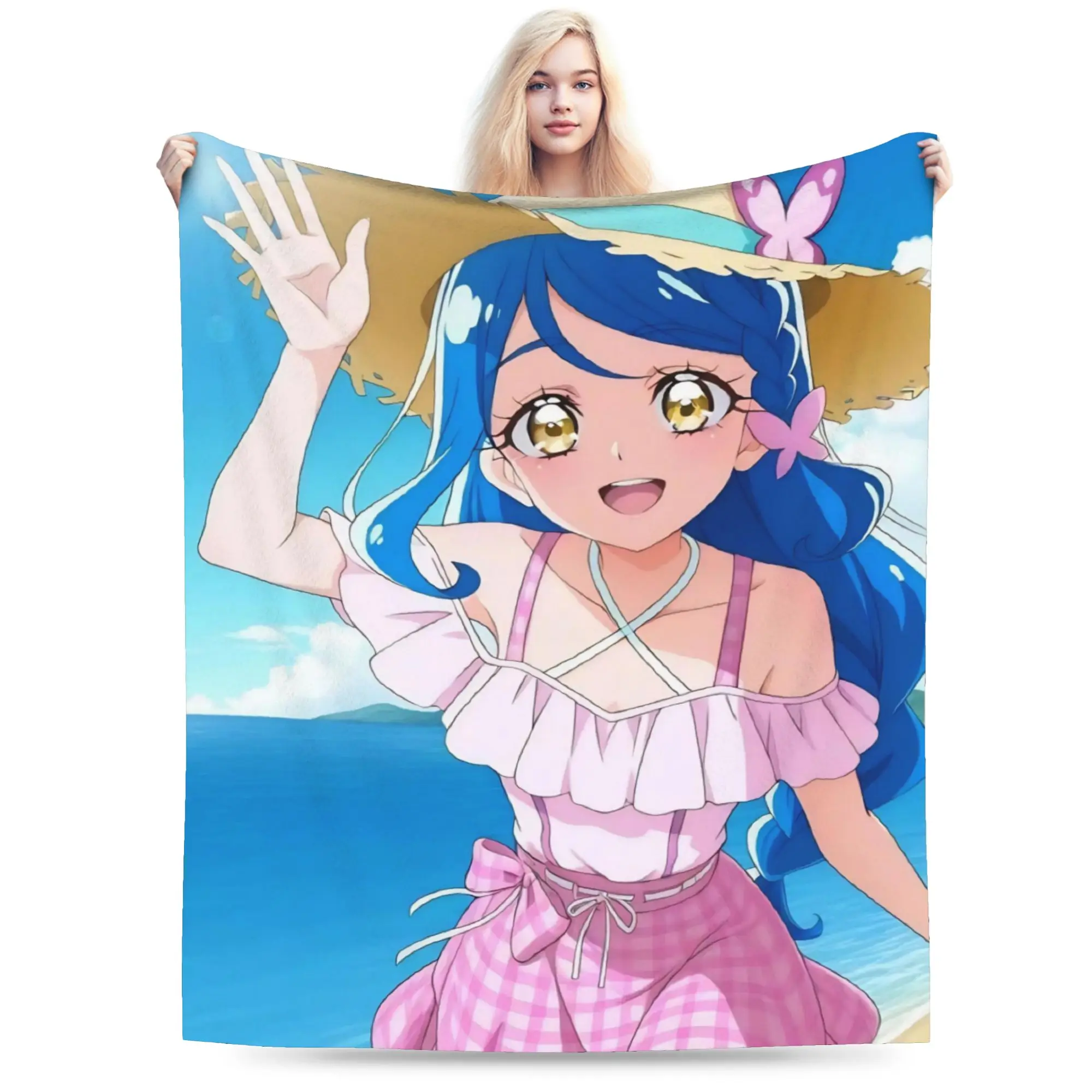 Soaring Sky Pretty Cure Blanket Multiple Sizes Warm Cozy Fluffy  Throw Blankets for Sofa Couch and Bed