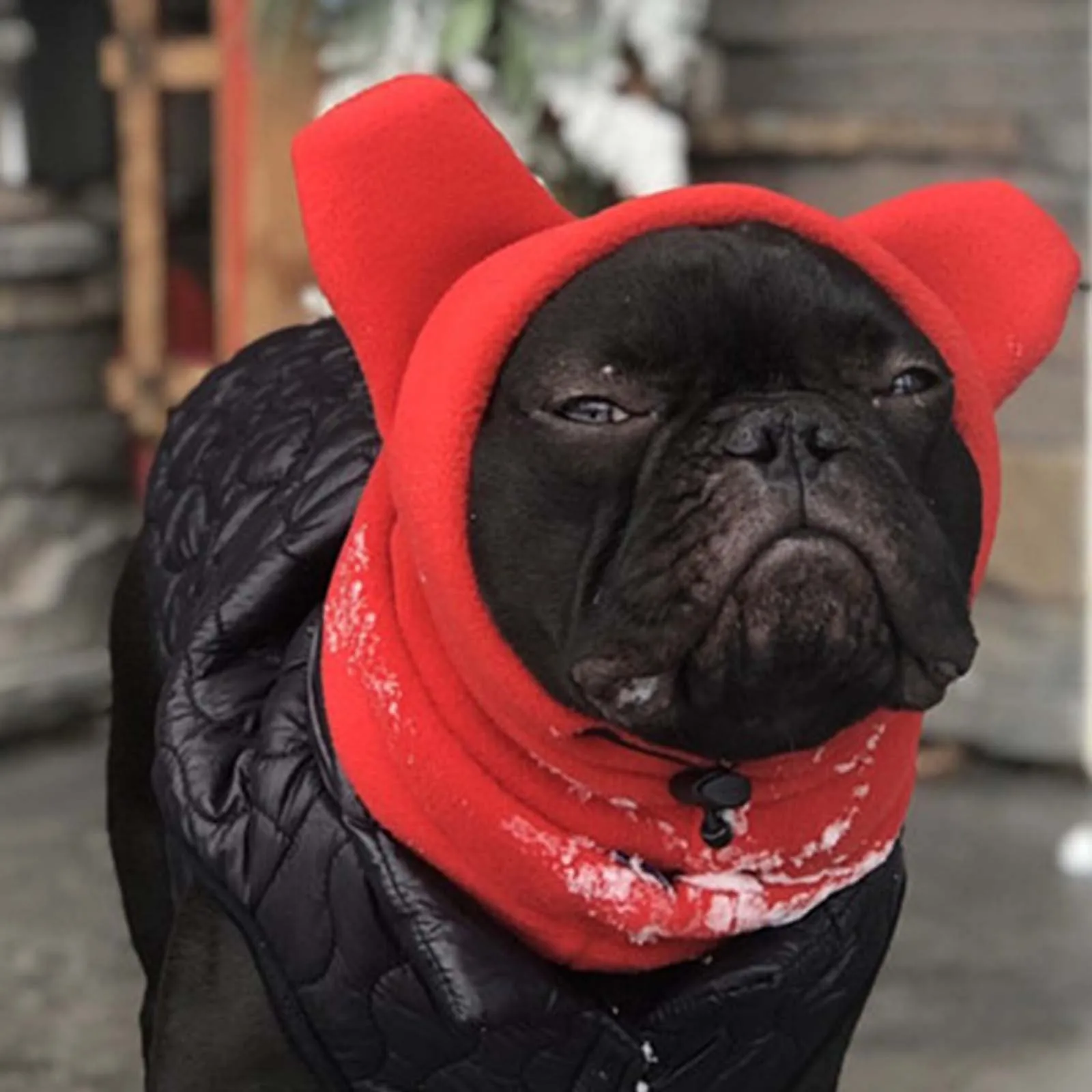 Pet Winter Hat Warm Superfine Fleece Puppy Cap Cute Personality Drawstring Dog Headgear Adjustable Dog Hat Warmth Accessories