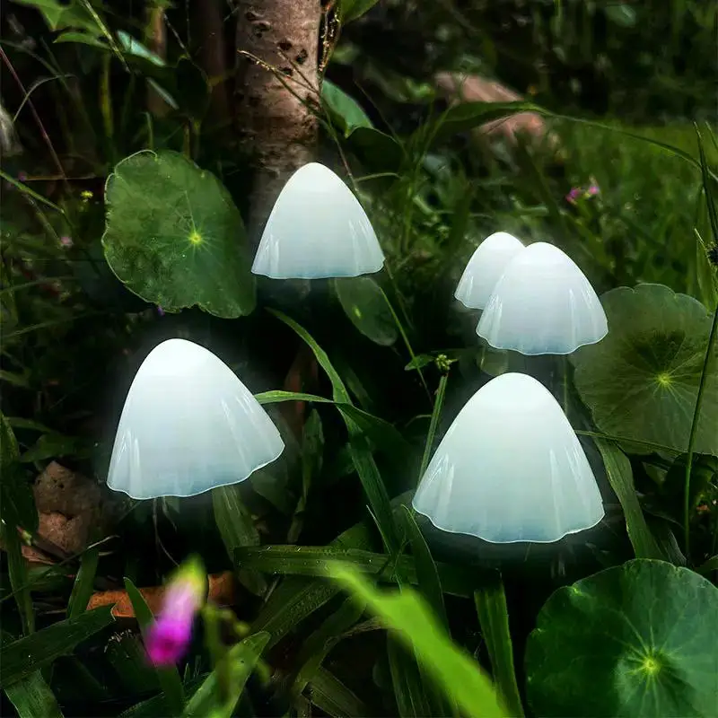 C2 Solar Mushroom String Lights, 8 modos LED, Fairy Light, ao ar livre, IP65 impermeável, lâmpada de gramado, paisagem