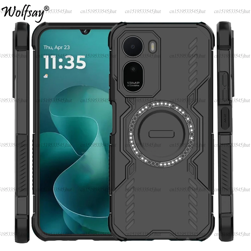 Schutzhülle für Xiaomi Redmi A7 Pro mit magnetischer Adsorption und kabelloser Ladefunktion, Rückseite für Redmi A7 Pro 4G, Hülle für Redmi A7 Pro