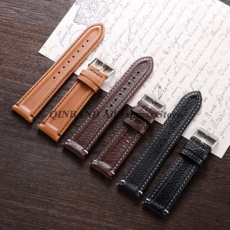 20 مللي متر 22 مللي متر جلد العجل حزام (استيك) ساعة الإفراج السريع الرجعية الأشرطة ل سايكو الأعمال أساور النساء الرجال استبدال لينة معصمه