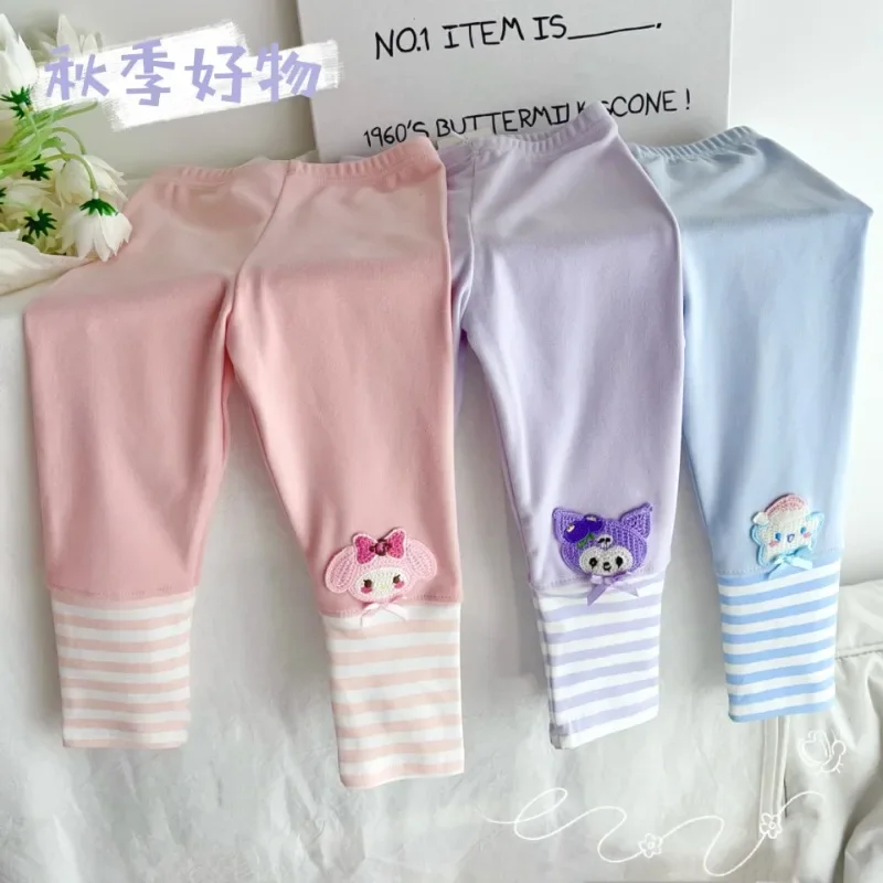 

Spring Autumn Kawaii Kuromi Sanrio Ins Children Long Pants Cute Cartoon Cinnamoroll My Melody Trousers Clothing Gifts for Kids