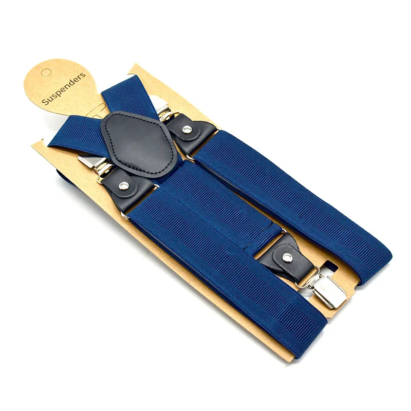 Adult Suspenders 3.5cm 3 Clips Y-Type British Retro Men's Elastic Suspender Clips Adjustable Wedding Party Accessories  braces