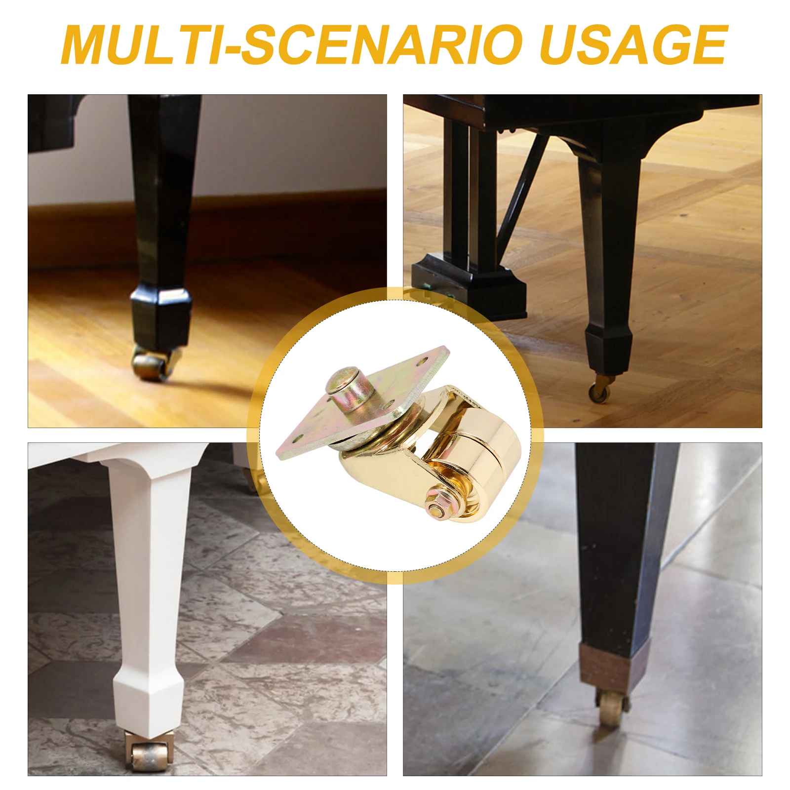 

Piano Metal Casters Replacement Iron Wheel Accessories for Upright Piano High Hardness Sliding Caster Universal Fit