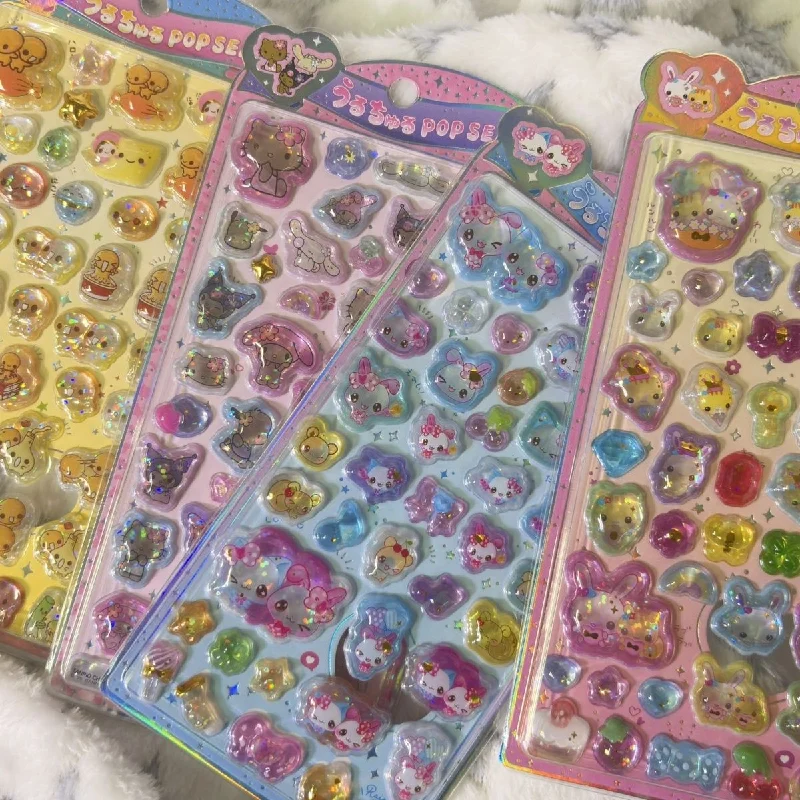 

В наличии: 3D-наклейки с кроликом, натто, милым мультяшным котом, кристаллические, кавайные, для скрапбукинга, декоративные, для творчества