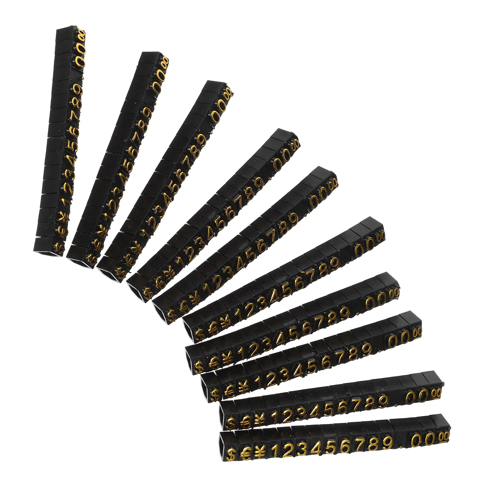 

10 Sets Plastic Price Tags White Adjustable Display Blocks for Jewelry Clothes Crafts Retail Merchandise Label Holders Sign