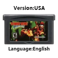 GBA 32-Bit-Videospielkassette Konsolenkarte Mario Donkey Kong Wario Serie Golf Tennis Party Superstar Saga für GBA