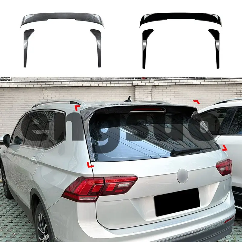 For VW Tiguan MK2 2017-2023 Rline Car Tail Wings Fixed Wind Spoiler Rear Side Wing Auto Decoration Accessories