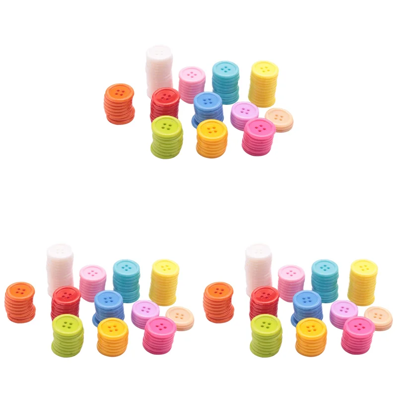 

A23P DIY Набор случайных цветов из 300 швейных пуговиц для рукоделия для детей DIY, пластик, разные цвета, 20 мм
