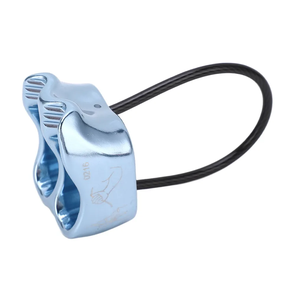 New Aluminum Alloy ATC Device Lightweight Steel Cable Keeper Rappel Descender V-Groove Friction Rappel Device Rock Climbing