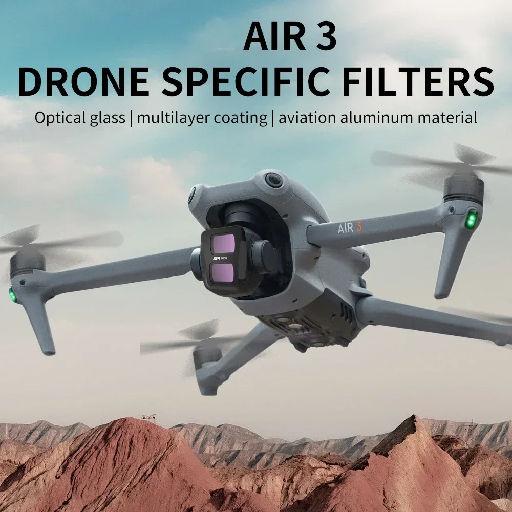 الزجاج ND8 ND16 ND32 ND64 ND256 ND1000 ND تصفية غطاء حامي الكثافة المحايدة ل DJI Air3 Air 3 AIR3 AIR 3 الطائرة بدون طيار
