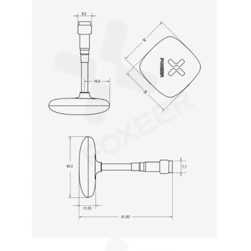 FOXEER Echo2 5.8 Ghz antenne Fpv directionnelle 9DBi Gain pour FPV Racing antenne récepteur de Transmission longue portée pour quadrirotor
