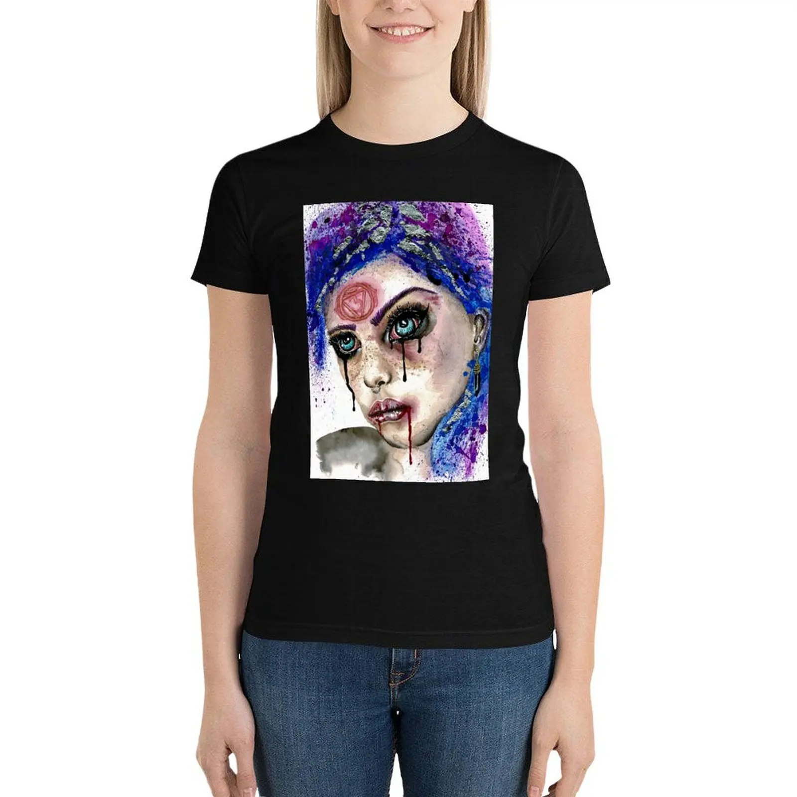 Dark Night Of The Soul Healing T-shirt surdimensionné pour femme, vêtements drôles