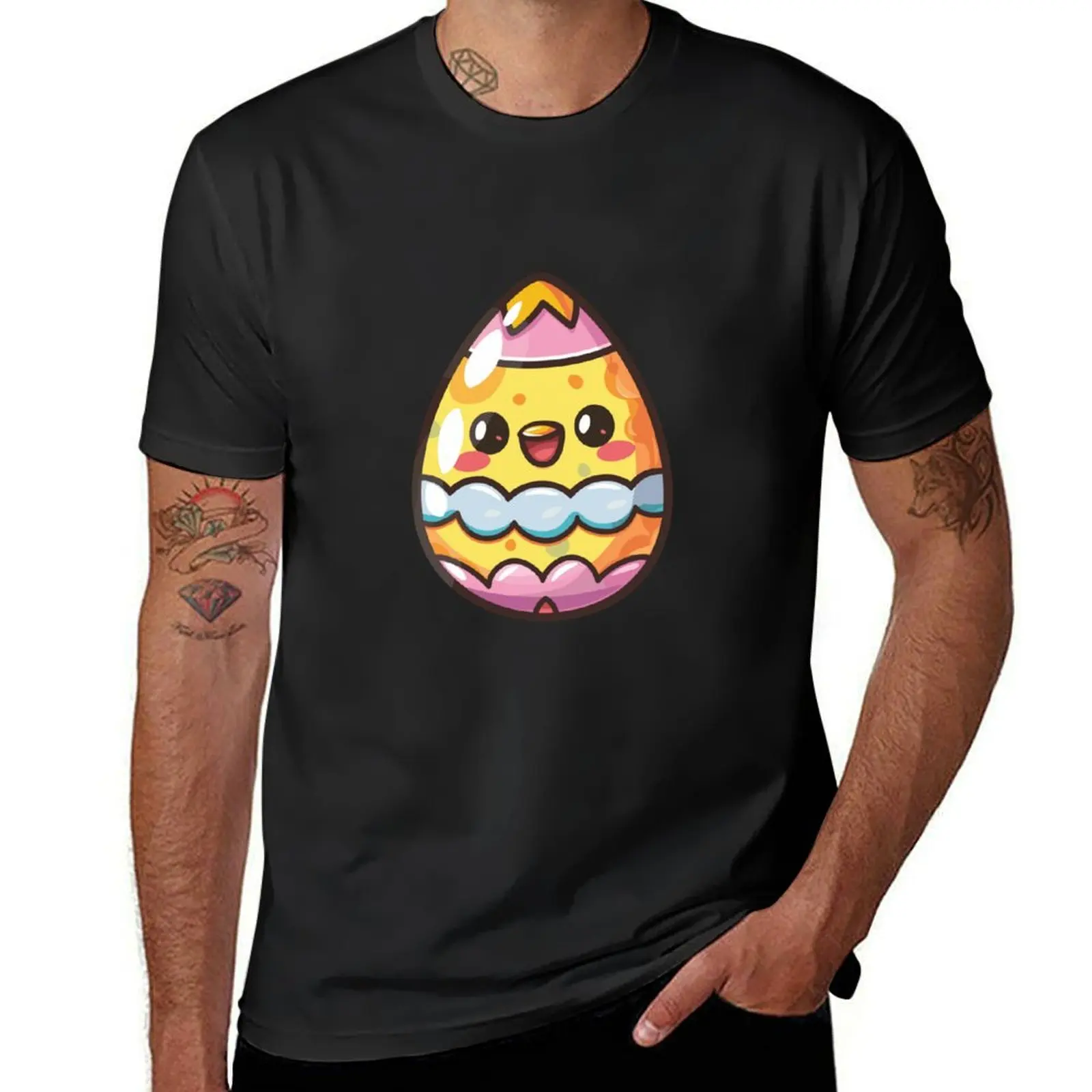 Kawaii Easter Egg T-Shirt tees Aesthetic clothing plain t shirts men