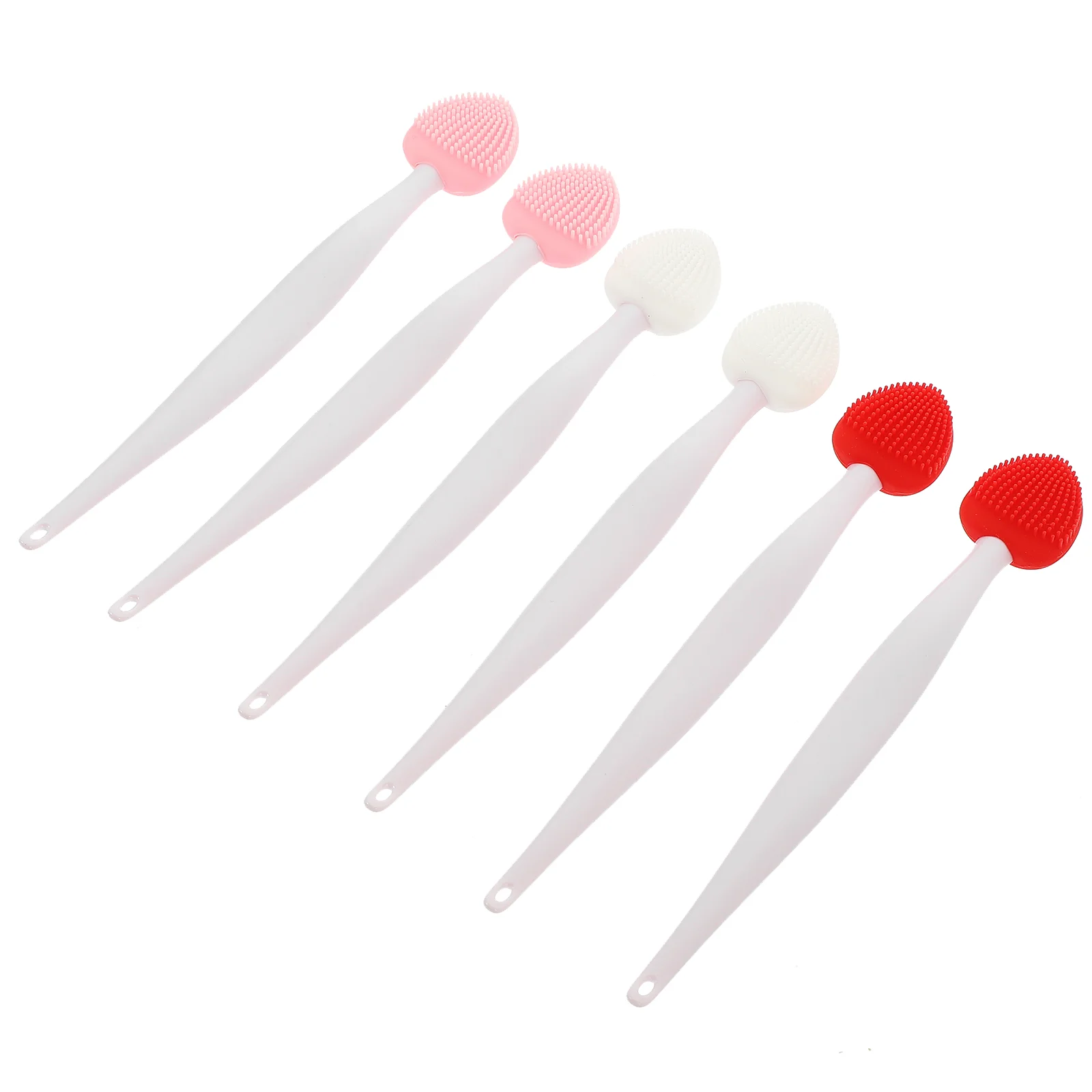 6 Stuks Liefde Siliconen Reinigingsborstel Schoonheid Tool Neus Reiniger 6 Stuks Gezichtsreiniging Lip Exfoliator Tools Scrubber