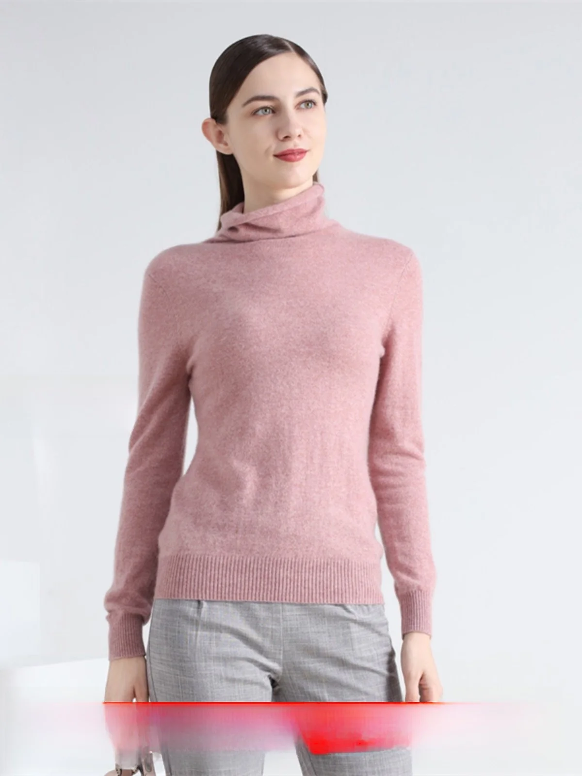 

Женский свитер Ele Long Sve Camere с V-образным вырезом, вязаный шерстяной топ, простой однотонный универсальный осенне-зимний модный аксессуар